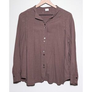 POETRY Linen Blend Button Blouse Shirt Top Women’s Size 12